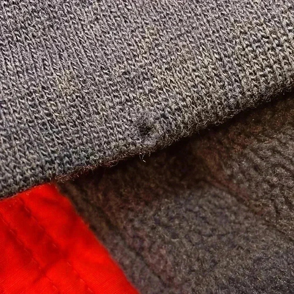 Lands’ End Men’s Large Red Fleece Lined Full Zip Vest Windbreaker Jacket - Picture 8 of 9